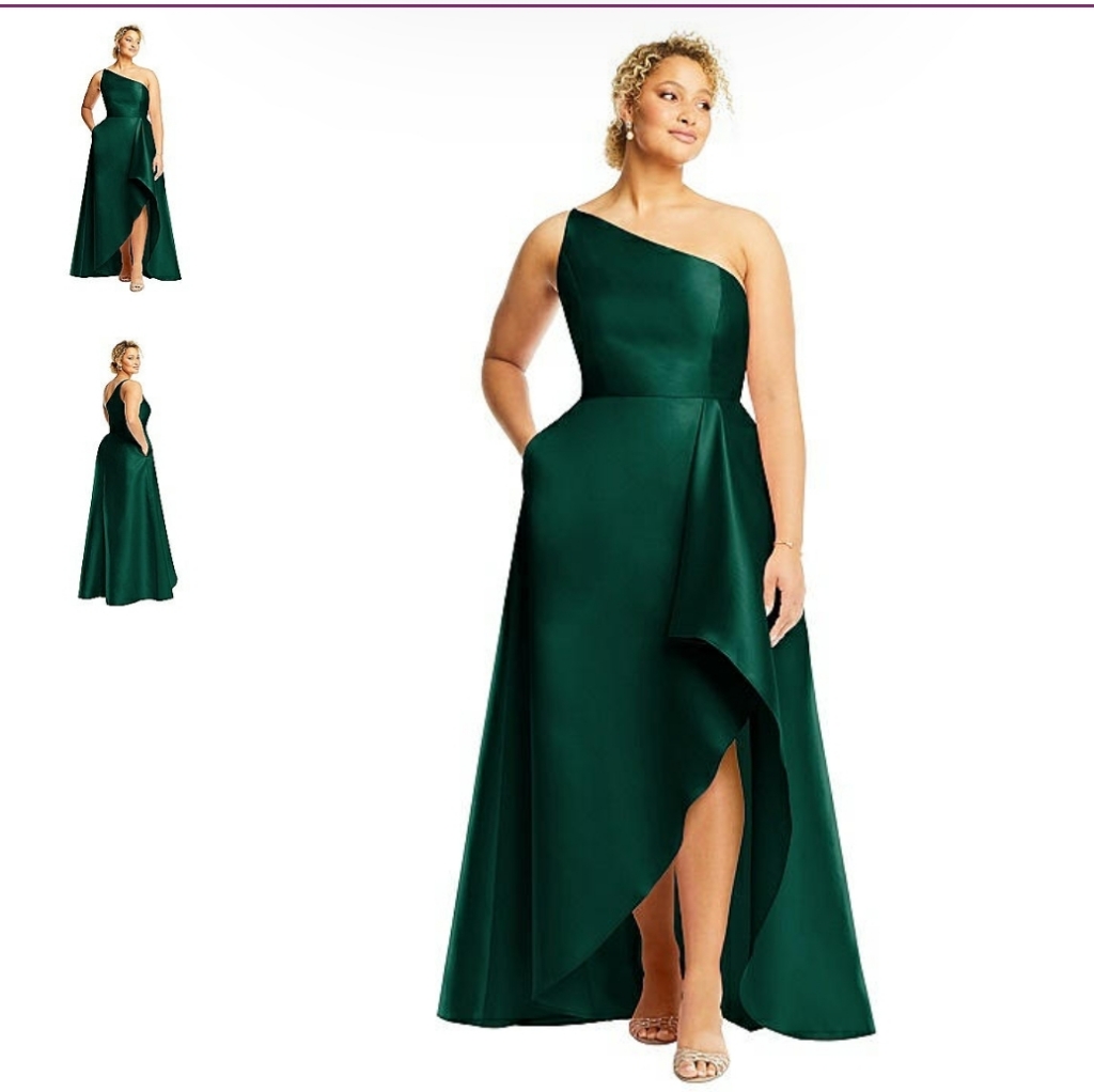 Alfred Sung Emerald High Low Dress